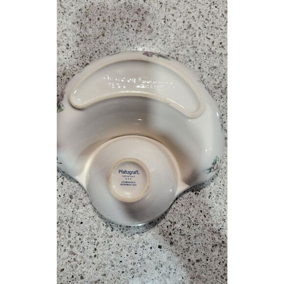 Pfaltzgraff Grapevine One Piece Chip & Dip Serving Dish 10" Discontinued - Picture 7 of 8